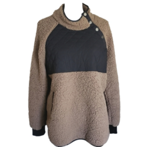WHITE BIRCH FLEECE PULLOVER SZ XL TAN & BLACK